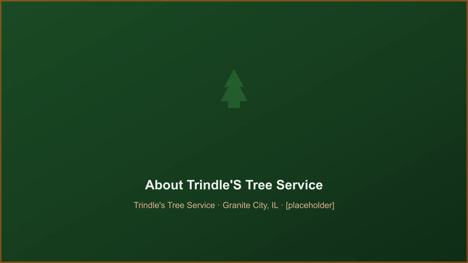 Trindle's Tree Service crew and equipment on a job site in Granite City, IL