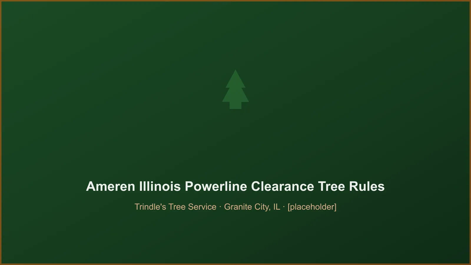 Utility line-clearance crew trimming trees near Ameren power lines in Illinois