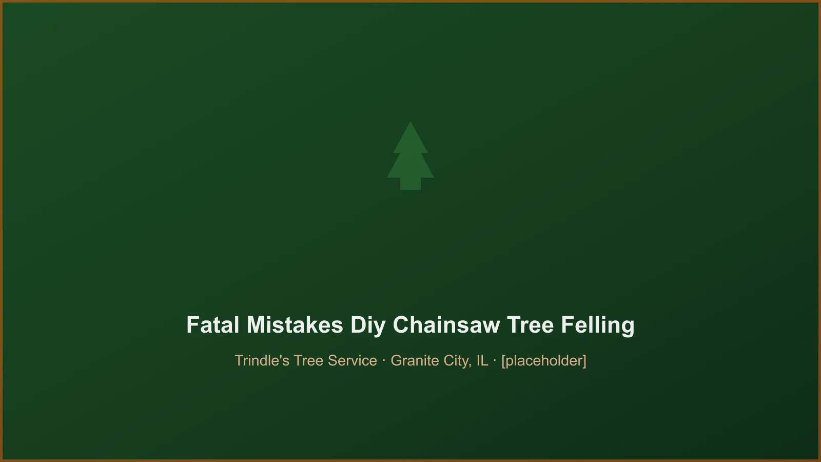 Homeowner using a chainsaw on a leaning tree illustrating DIY felling dangers