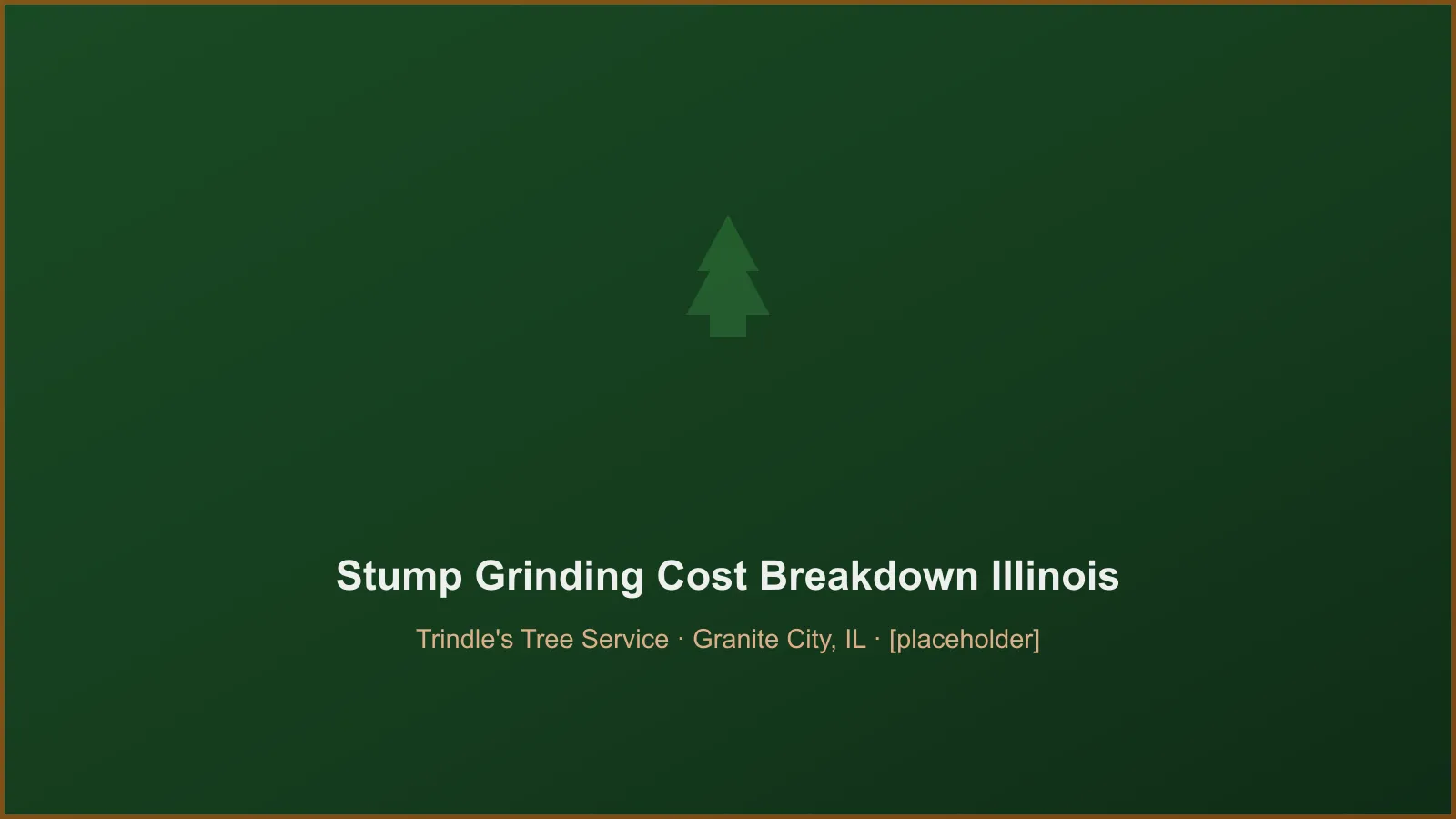Stump grinder chewing a hardwood stump below grade in a Metro East IL yard