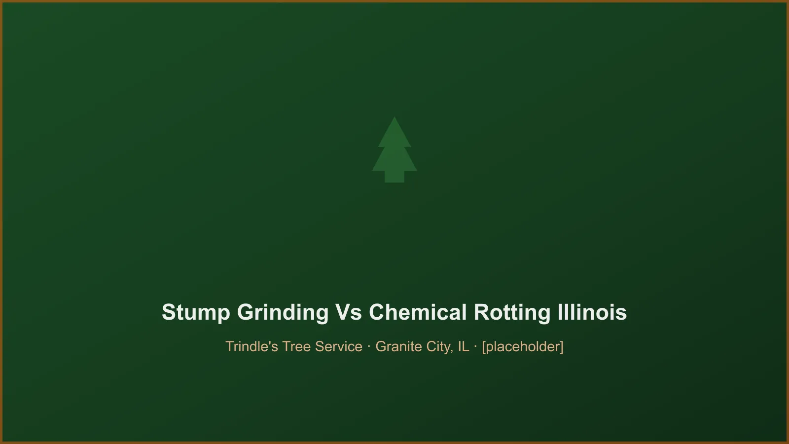 Comparison of a freshly ground stump versus a chemically treated rotting stump