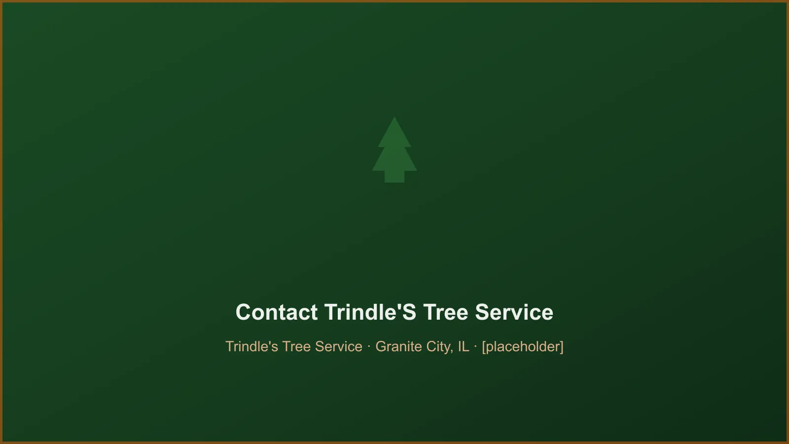Trindle's Tree Service branded truck ready for dispatch in Granite City, IL