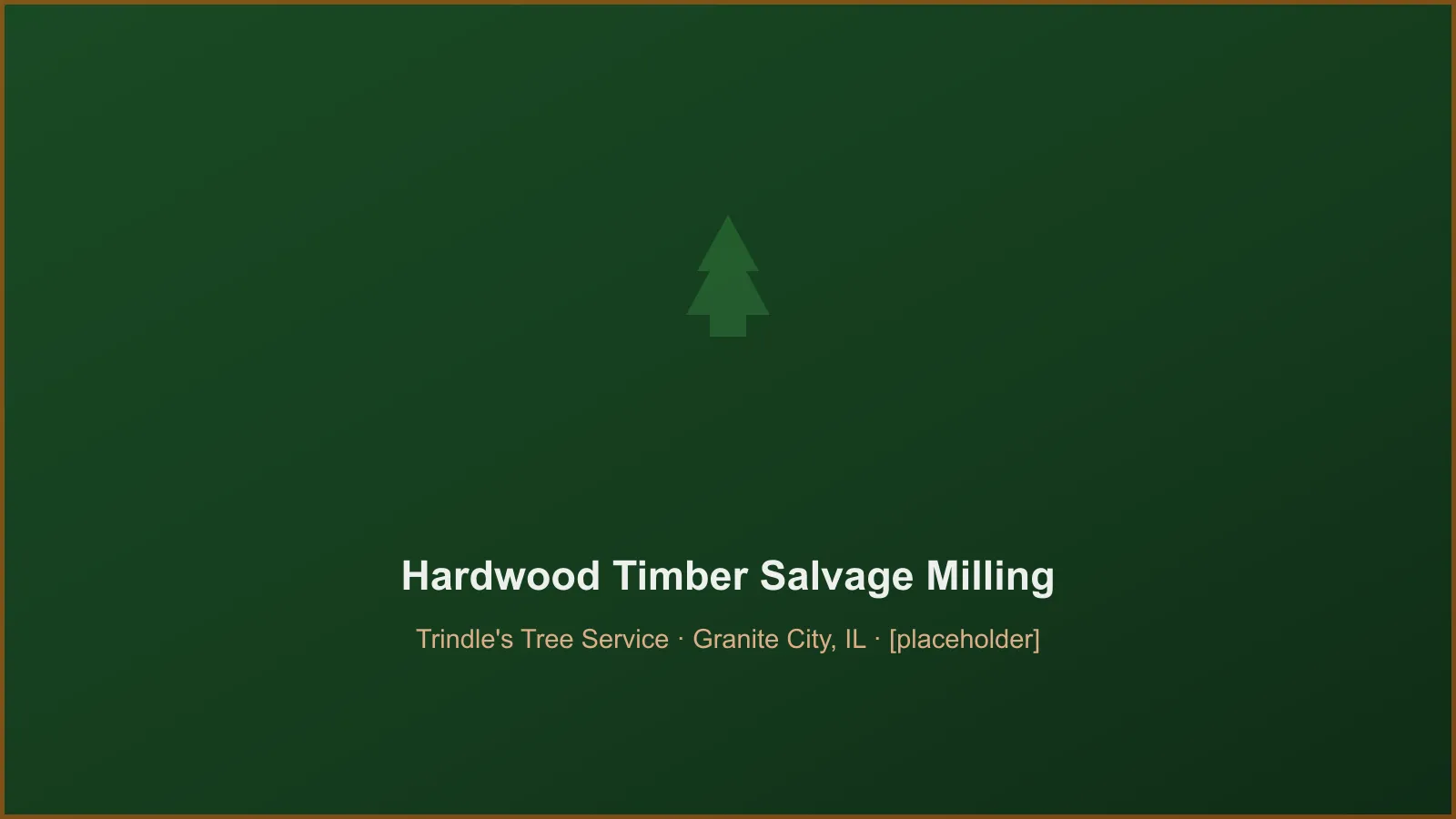 Portable sawmill cutting a live-edge walnut slab from a salvaged log in Granite City IL
