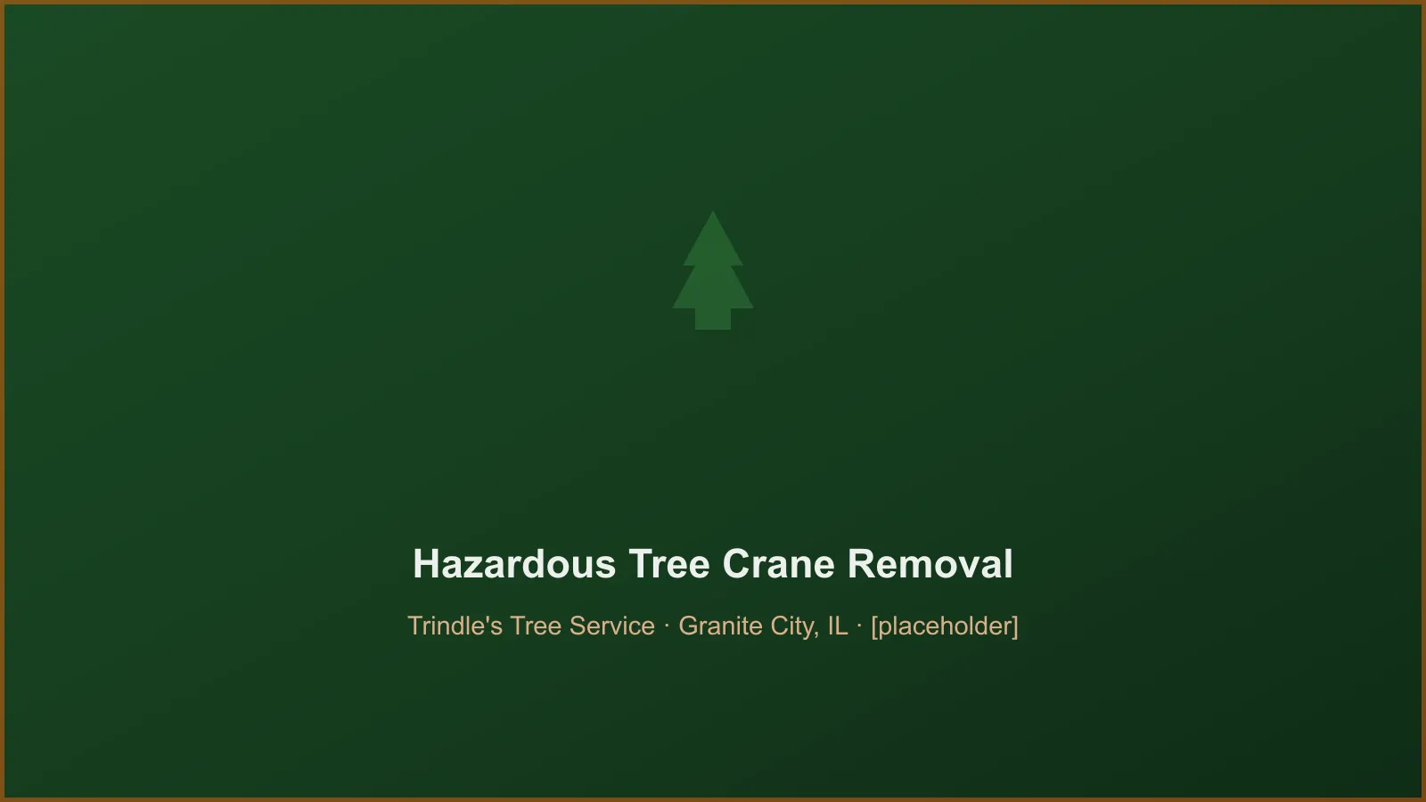Boom crane lifting a large tree section cleanly over a house in Granite City IL