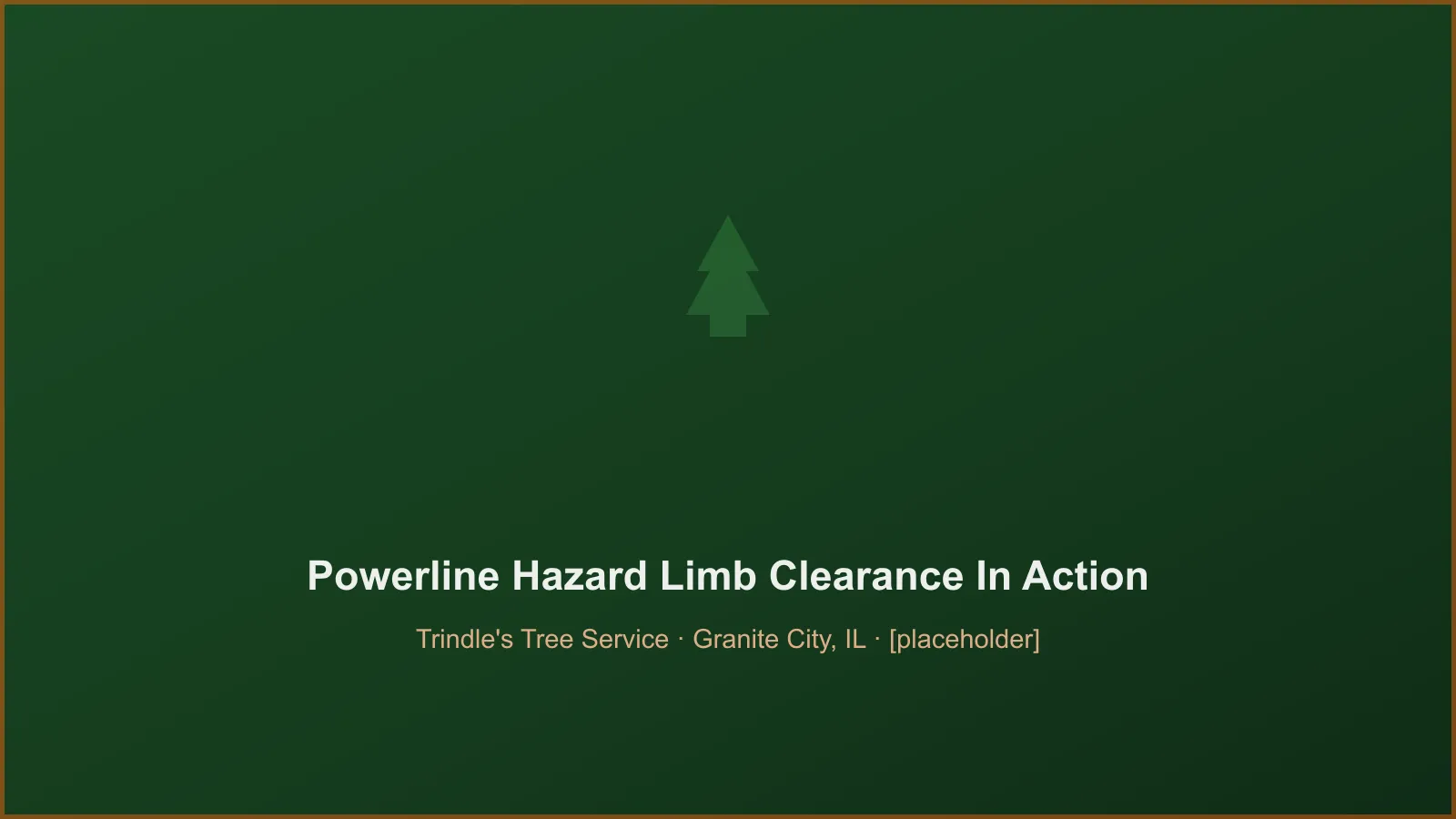 Trindle's Tree Service crew performing powerline hazard & broken limb clearance in Granite City, IL