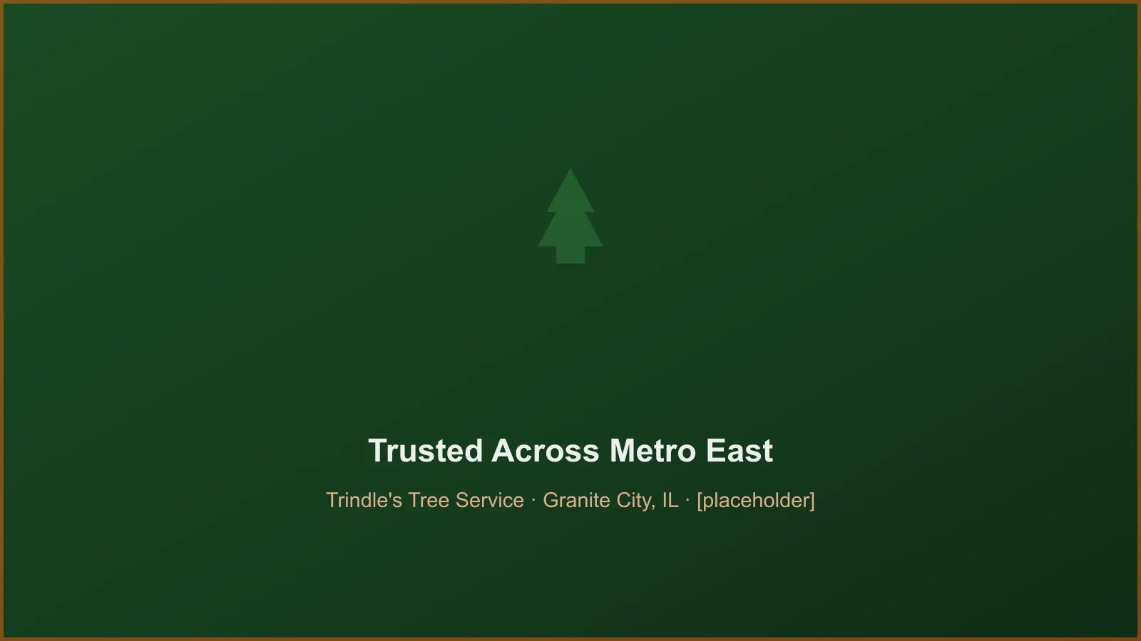 Satisfied homeowner with the Trindle's Tree Service crew after a completed job in Granite City, IL