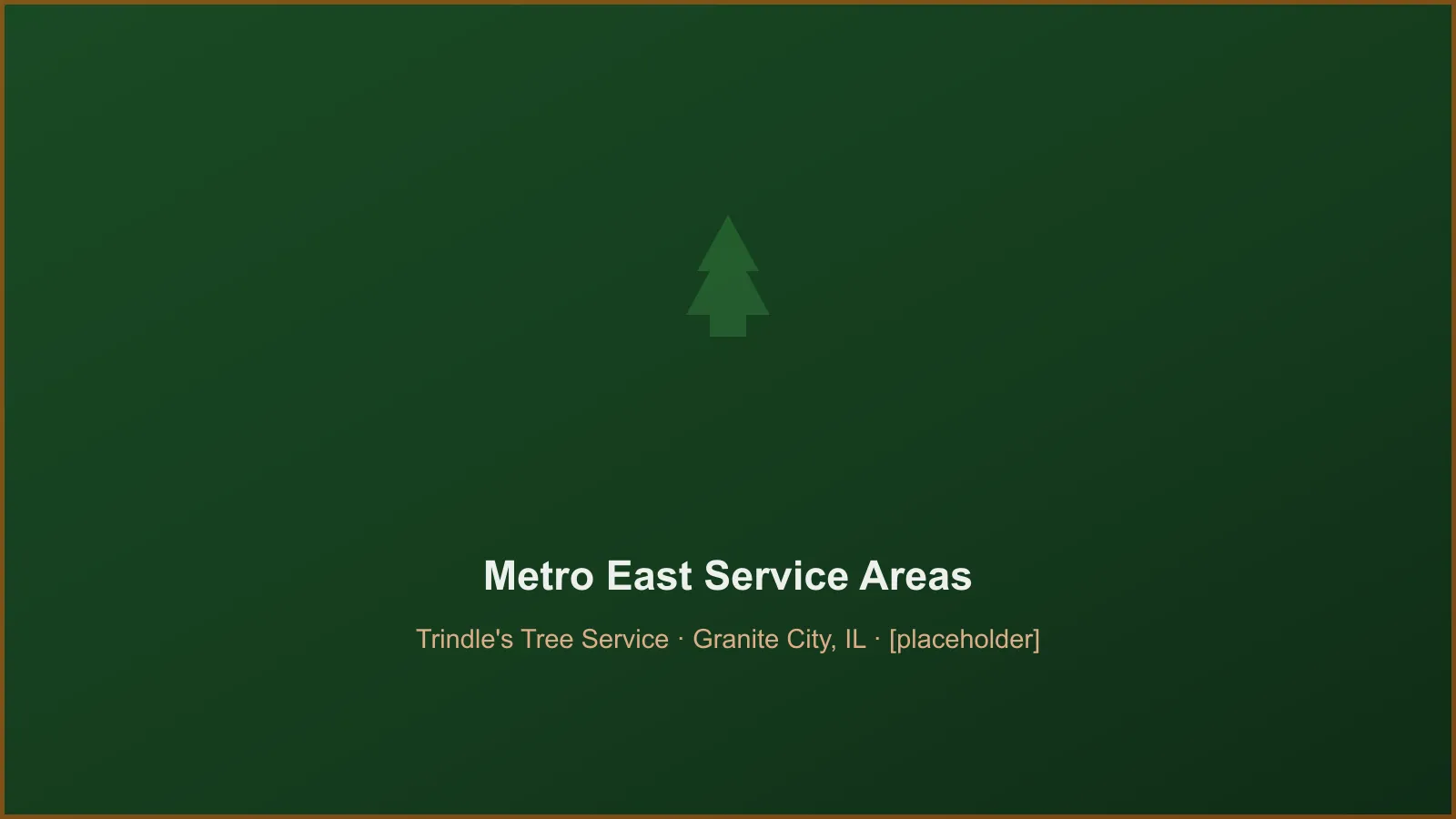 Trindle's Tree Service truck on a tree-lined Metro East Illinois street