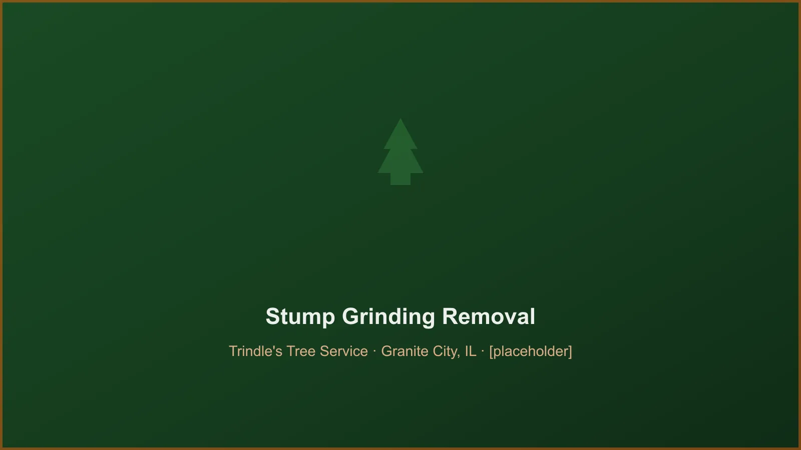 Stump grinder removing a large hardwood stump below grade in a Granite City IL yard