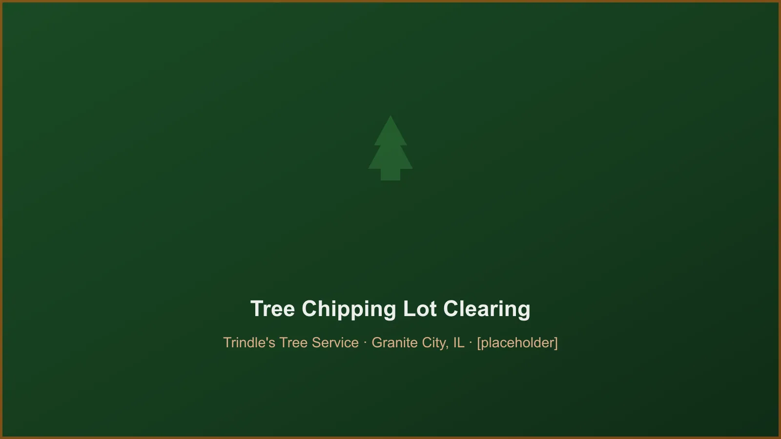 Heavy equipment clearing brush and chipping trees on a commercial lot in Granite City IL