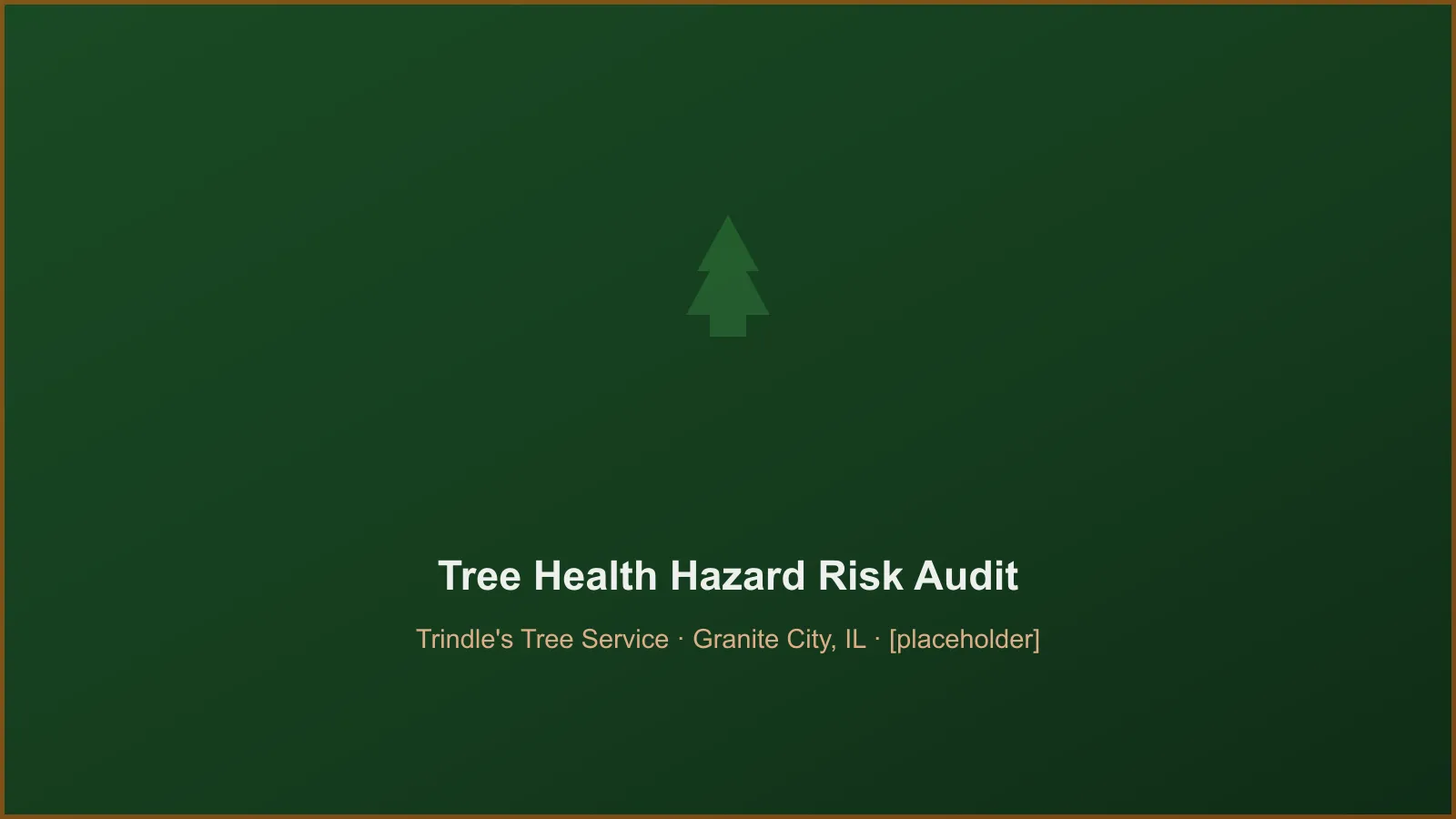 Certified arborist inspecting a tree trunk for decay during a hazard assessment in Granite City IL