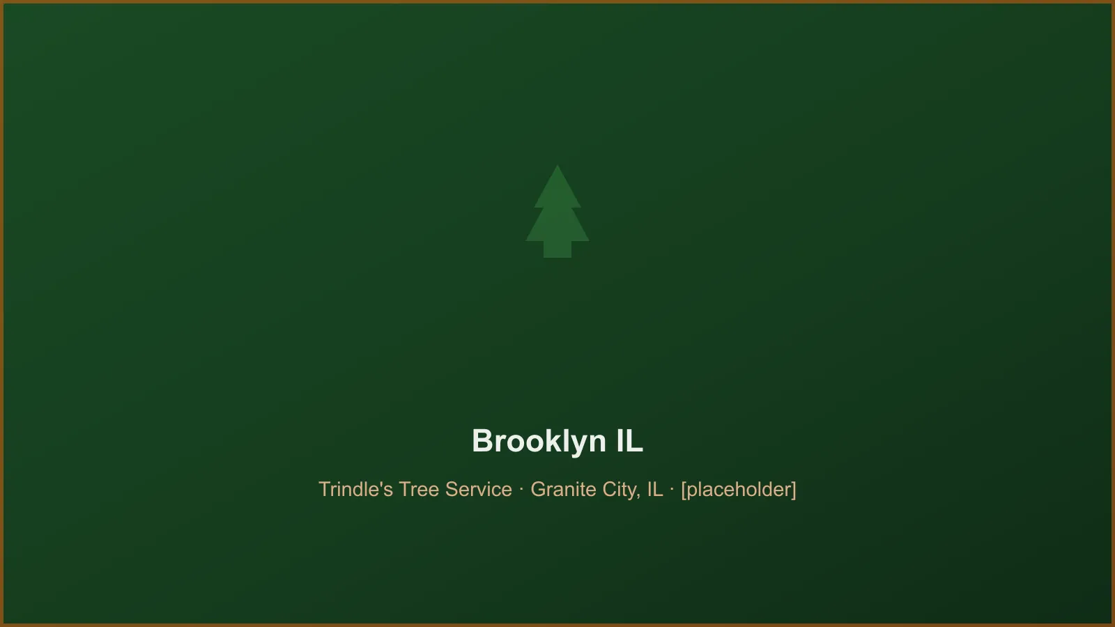 Trindle's Tree Service crew performing tree removal and crane takedown work in Brooklyn, IL