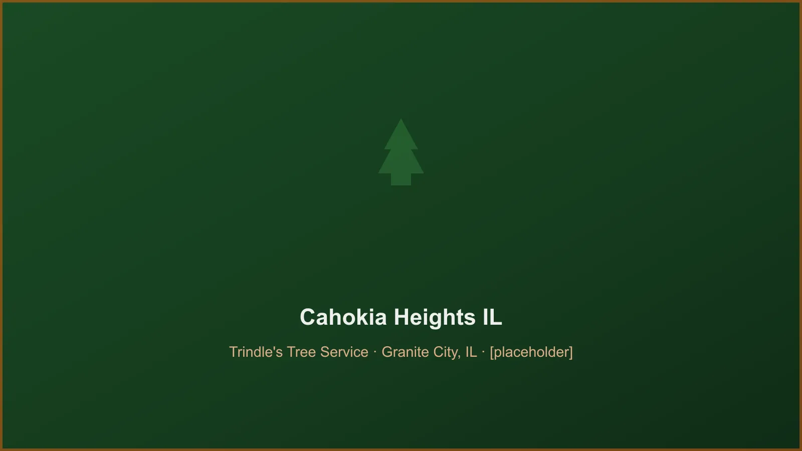Trindle's Tree Service crew performing tree removal and crane takedown work in Cahokia Heights, IL