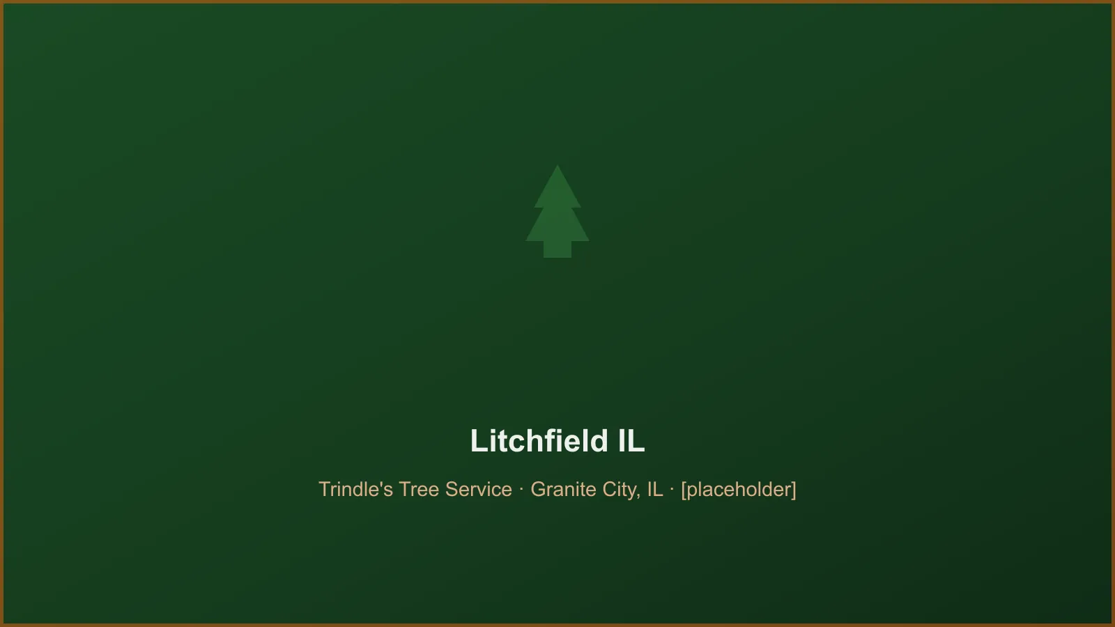Trindle's Tree Service crew performing tree removal and crane takedown work in Litchfield, IL
