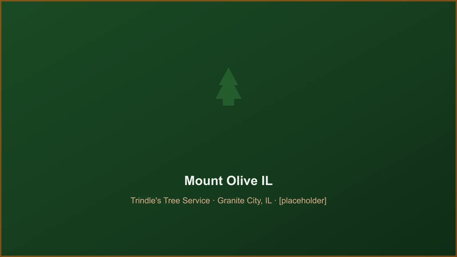Trindle's Tree Service crew performing tree removal and crane takedown work in Mount Olive, IL