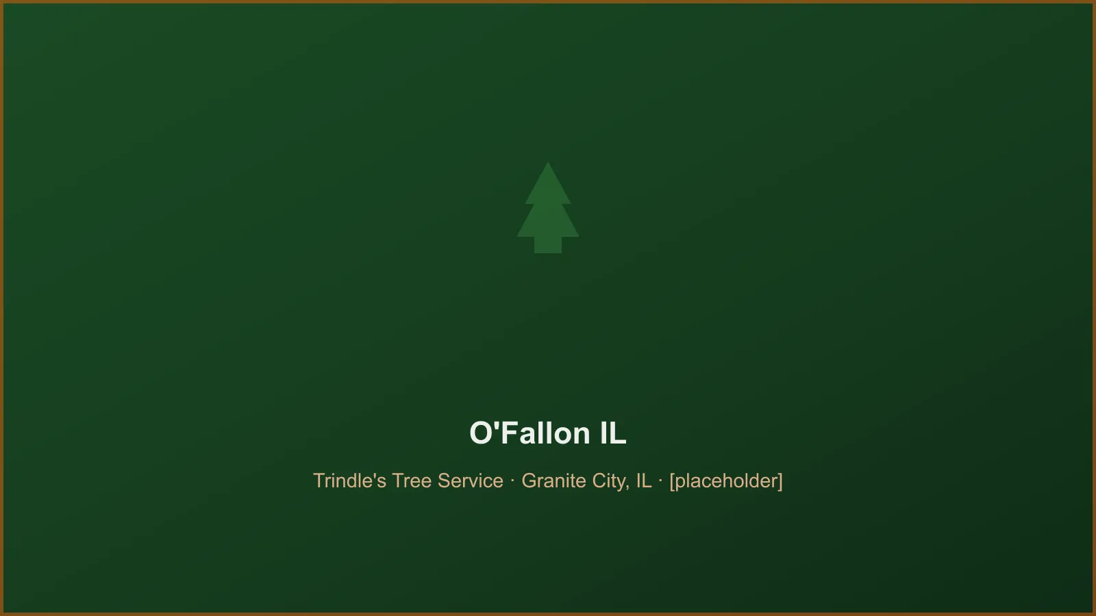 Trindle's Tree Service crew performing tree removal and crane takedown work in O'Fallon, IL