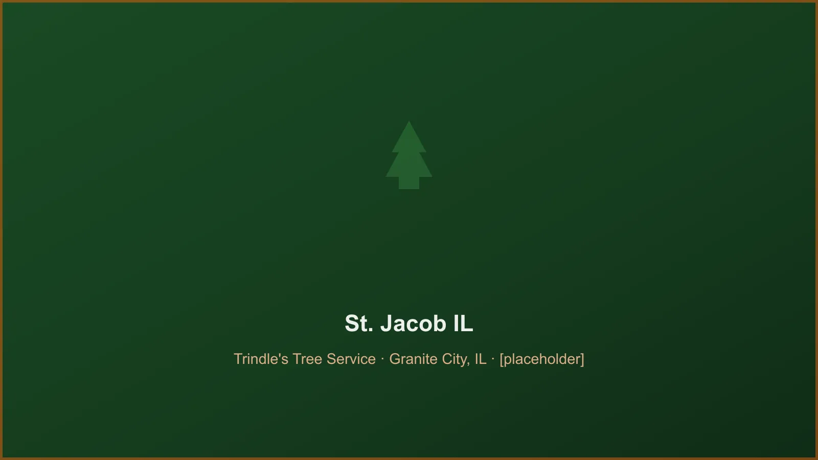 Trindle's Tree Service crew performing tree removal and crane takedown work in St. Jacob, IL
